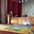 Перед жителями и работниками РСУП "Олекшицы" выступила председатель Берестовицкой районной организации РО Берестовицкого Общества Красного Креста