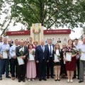 Труду почет и слава. Открытие Доски почета РСУП "Олекшицы".